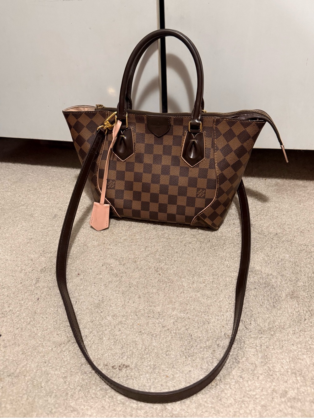 Authentic Louis Vuitton Kaisa Tote Rose Ballerine PM